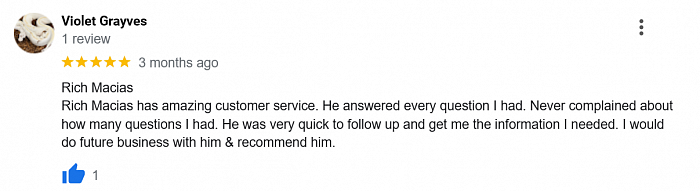 review-Rich-Macias-Realtor-Las-Vegas-amazing-customer-service