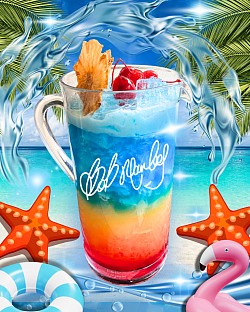 Specialty Cocktail Bob Marley - Palms Pool